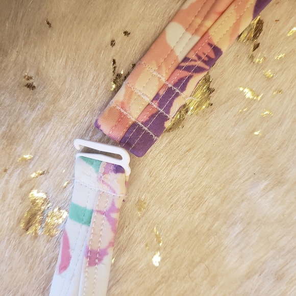 Aerie 34B White Floral Pink Swim Top - Picture 3 of 5